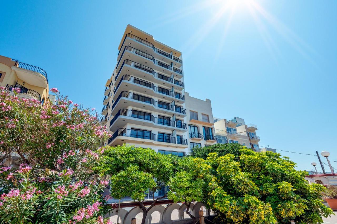 Islet Promenade Seafront 1 Bedroom Apartment With Sea View Balcony By Getawaysmalta St. Paul's Bay Exterior photo